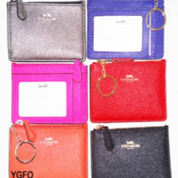 曆NWT Coach ID Skinny Wallet Coin Purse Key Chain - Picture 3 of 3